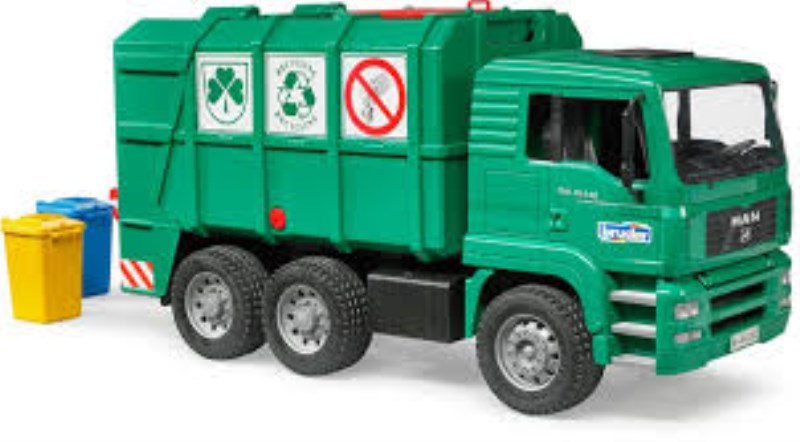 02753 man tga garbage truck green