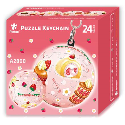 (2800) Pintoo 3D Puzzle KeyChain Strawberry party
