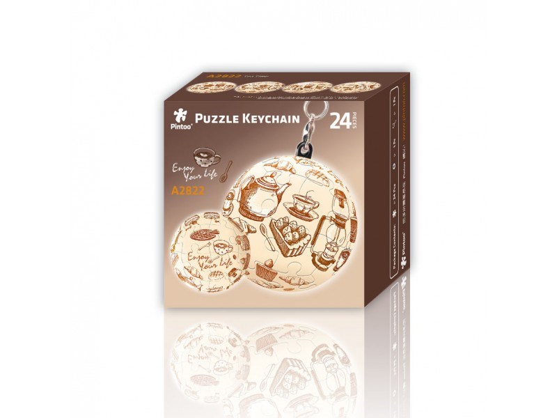 (2822) Pintoo 3D Puzzle KeyChain tea time