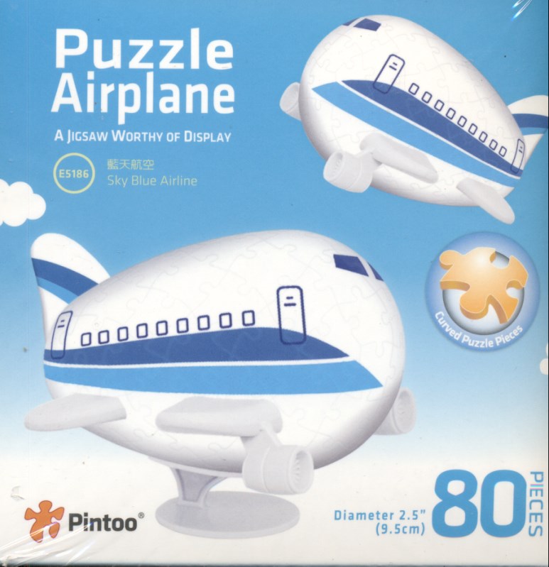 (5186) Pintoo 3D Puzzle Airplane Sky Blue Airline