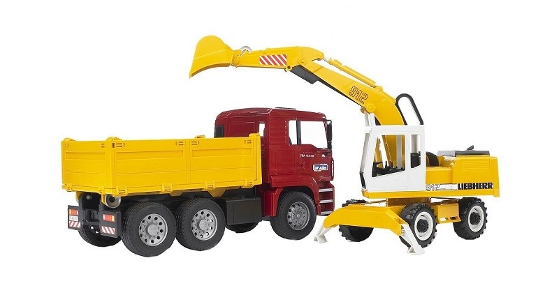 02751 MAN Construction Truck with Excavator