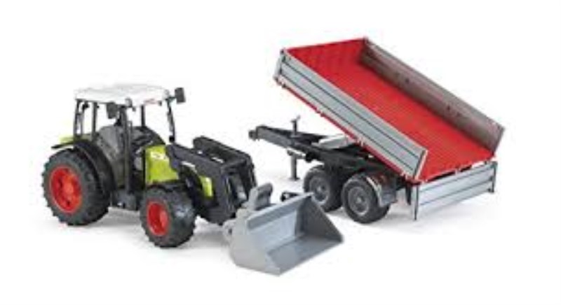 02112 Claas Nectis 267 F With Frontloader And Trailer