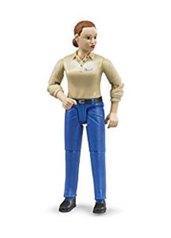 Woman light Skin Blue Jeans 60408