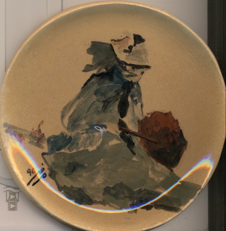 بشقاب نقاشی زیر لعابی کوچک - 0