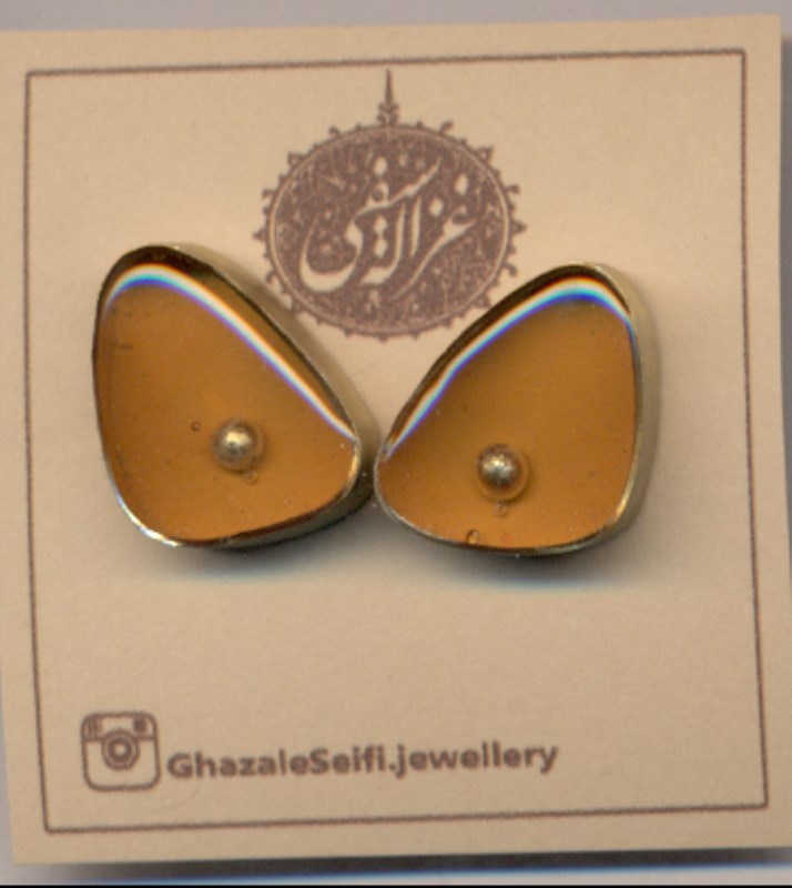 گوشواره رزینی خردلی