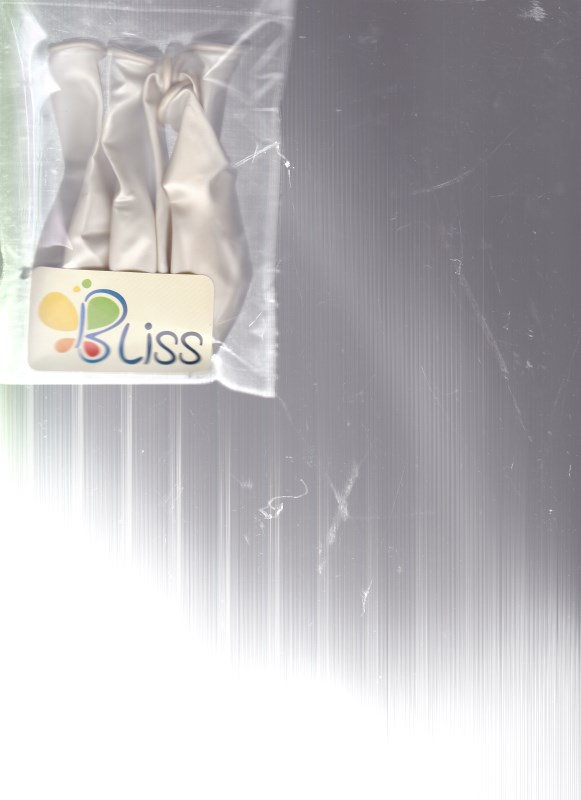 بادکنک سفید متالیک bliss