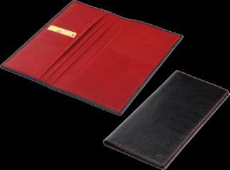 Travel documents case black/red