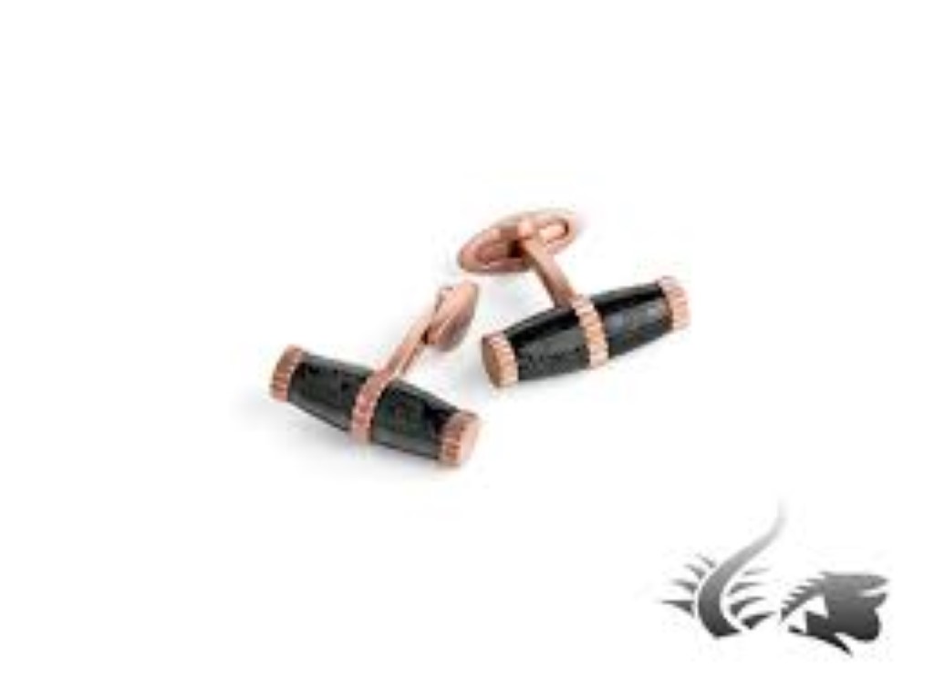 Time gear Cufflinks two-tone black +RG color‌