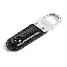 جاکلیدی mg narrow key holder croco pattern black leather ic02krcc