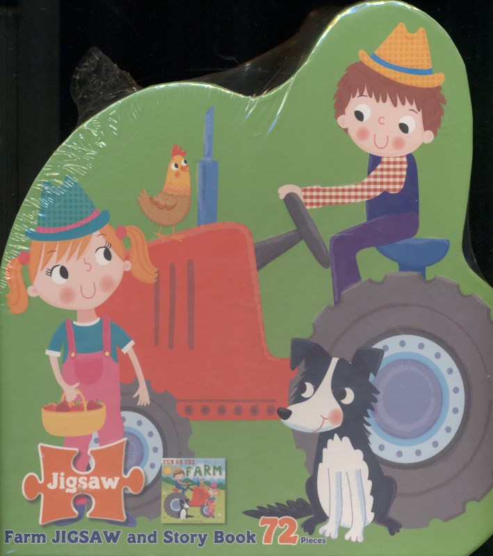 farm jigsaw and story book 72 pieces