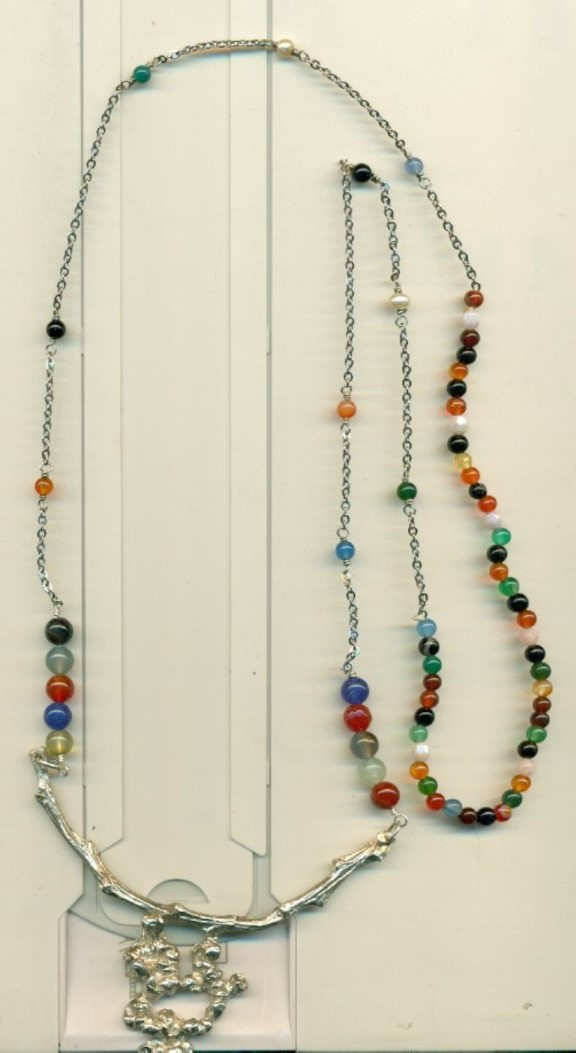 گردنبند عقیق بلند و شاخه - 0