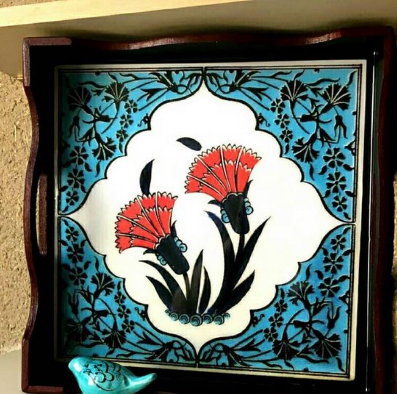 سینی مربع دالبر طرح 2