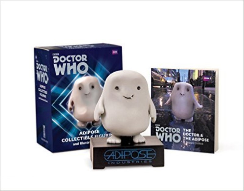 Doctor Who Adipose Collectible Figurine and Illustrated Book With sound
