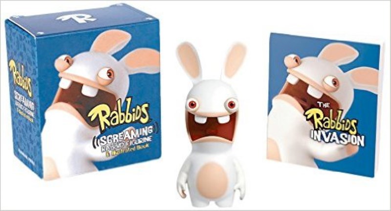 Rabbids Screaming Rabbid Figurine and Illustrated Book